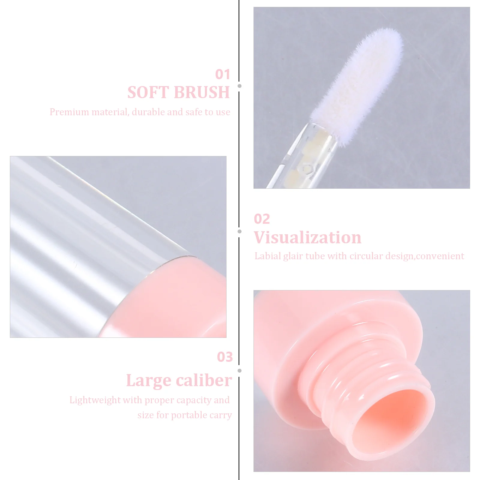 4 Pcs Empty Tube of Lip Gloss Bottle Dispenser Mini Balm Holder Small Containers Bottles Tubes Plastic