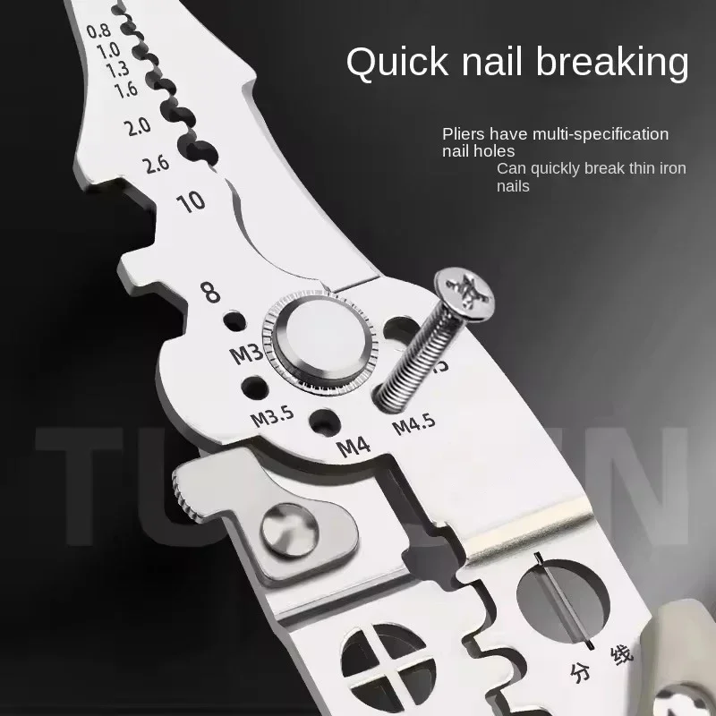 Multi Functional Electrician Pliers for Wire Splitting and Stripping Specialized for Electricians