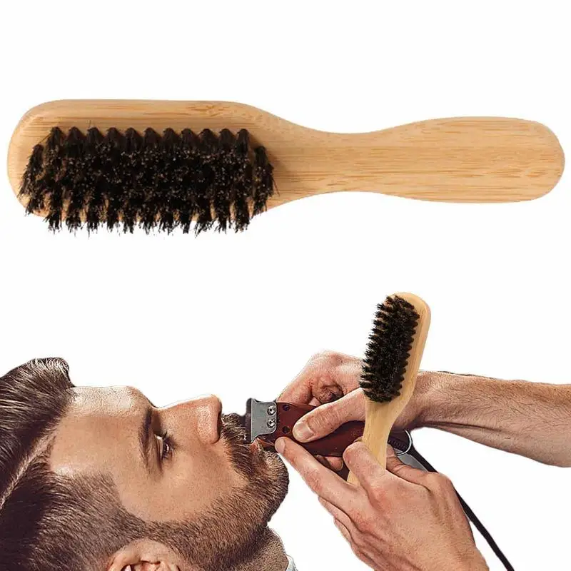 

Natural Boar Bristle Hairbrush Massage Comb Anti-static Hair Scalp Wooden Handle Hair Brush Comb Styling Tool