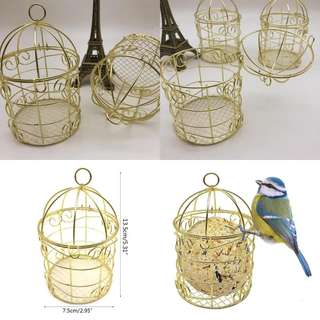 

Bird Feeder Hanging Fat Ball Holder Metal Bird Feeder Squirrel Proof Wild Bird Feeders Small Feeding Tool for Birds high quality