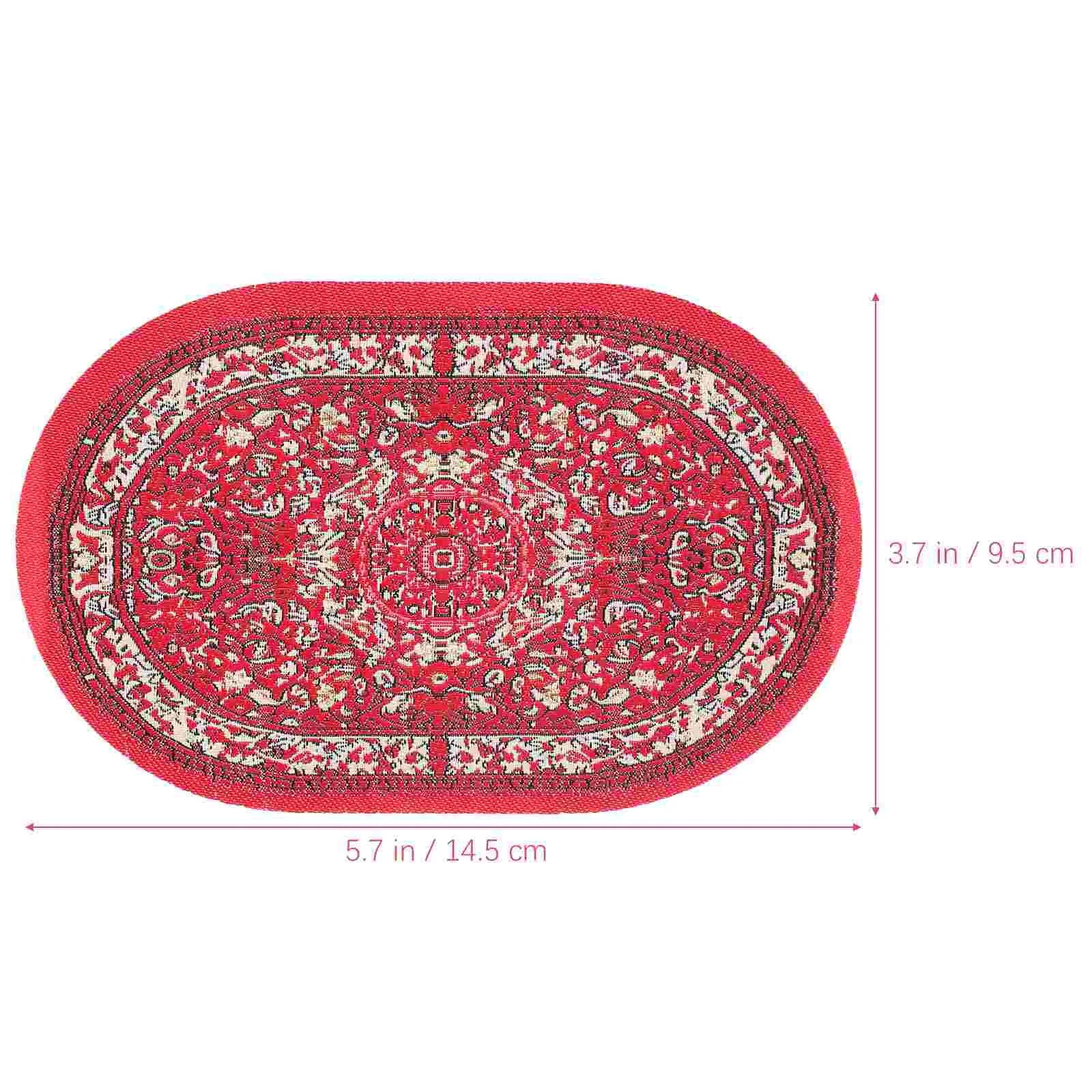 4 Pcs House Rug Braided Miniature Furniture and Accessories Tiny Carpet for Crafts Model Miniatures Decor Wire Things
