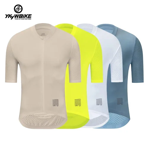YKYWBIKE-Camiseta de ciclismo para hombre, Maillot de verano para bicicleta de montaña, camiseta para descenso, equipo profesional de alta calidad, ropa de bicicleta de manga corta