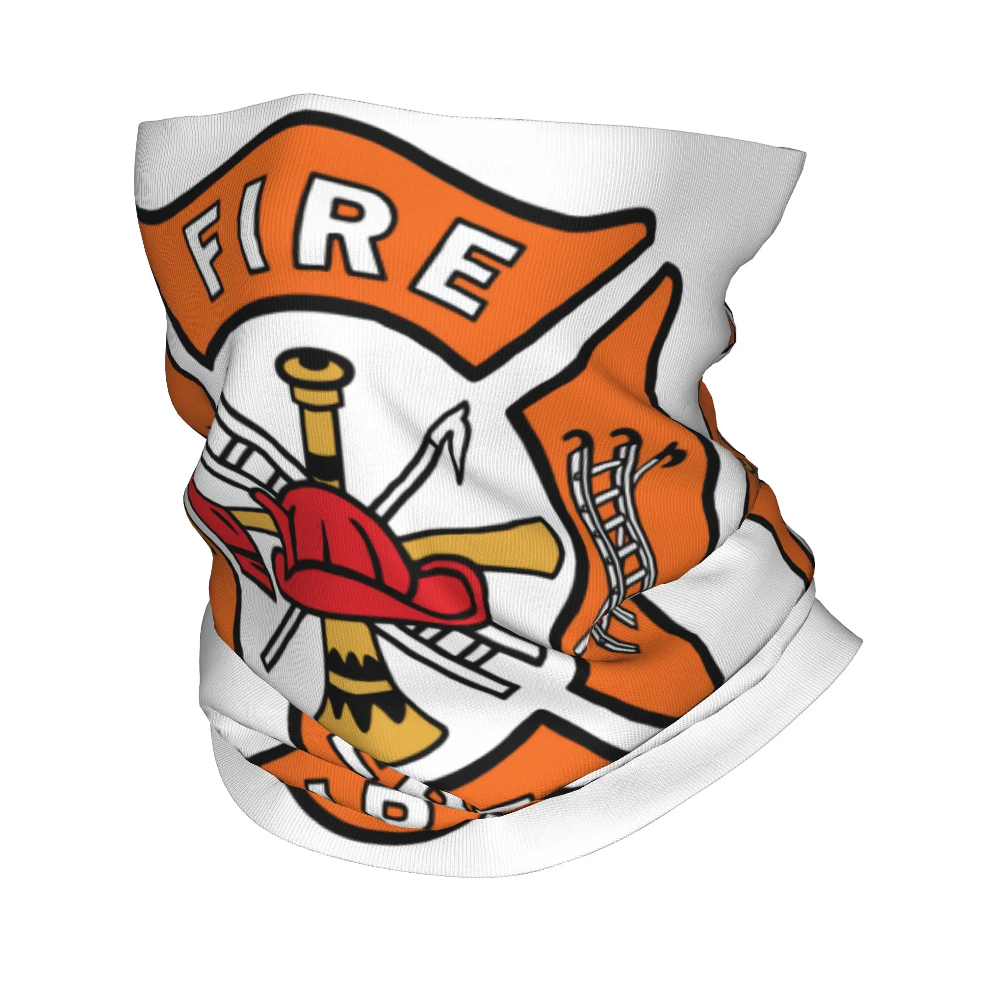 Fire Rescue Bandana Neck Gaiter for Hiking Hunting Women Men Wrap Scarf Firefighter Balaclava Warmer Face Scarf Cover