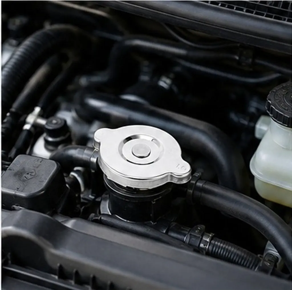 Stainless Steel Radiator Cap Replacement High Pressure Coolant Reservoir Cap for Daily Driving Performance Cars Universal