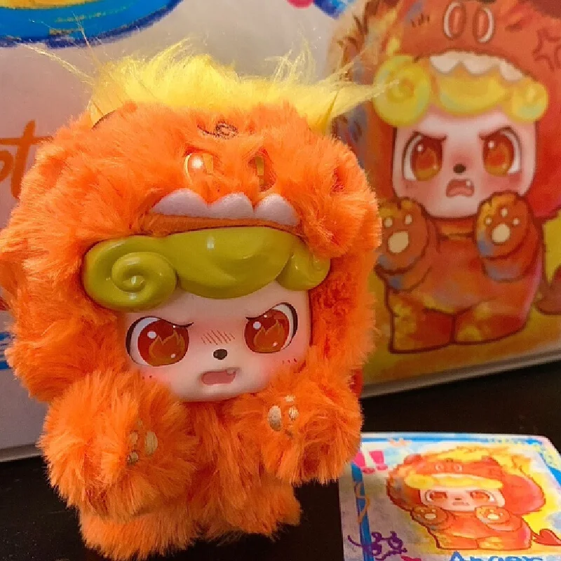 

Qbao Emotional Furry Monster Series Plush Keychain Blind Box Cute Doll Plushies Action Figure Gifts for friend Girls