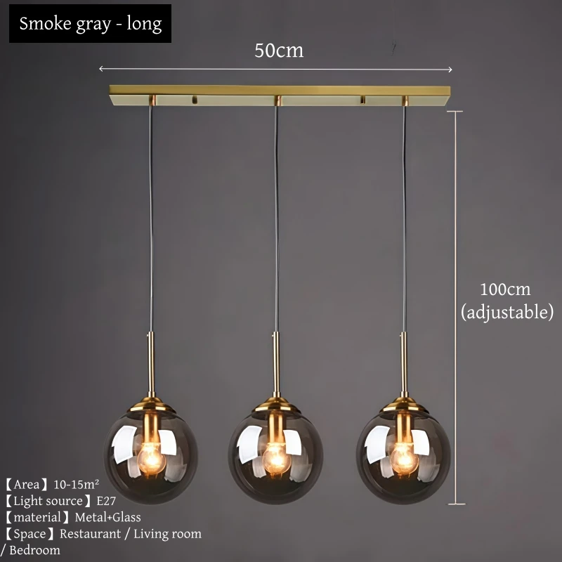 Moderne luxe metalen kroonluchter Nordic creatieve LED glazen hanglamp woonkamer eetkamer nachtkastje eenvoudige kleine hanglamp