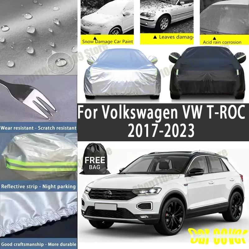 

For Volkswagen VW T-ROC 2017-2023 car cover Winter Summer Snowproof Dustproof Shield, Waterproof Sunproof Auto Protection
