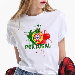 Portugal t-shirts women Y2K t-shirts female Japanese 2000s y2k clothes