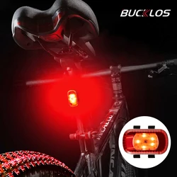 BUCKLOS fanali posteriori per bicicletta 1/2/4PC LED lampade per bicicletta USB ricaricabile impermeabile luci di avvertimento per ciclismo lanterna per bici da strada MTB