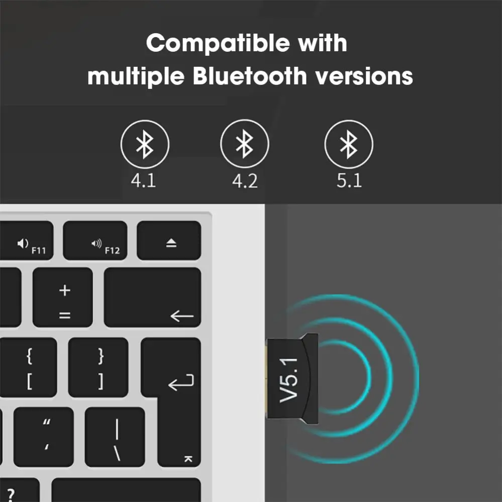 Adaptador USB Bluetooth 5,1, receptor transmisor, Dongle inalámbrico de Audio Bluetooth V5.1 para PC, ordenador portátil