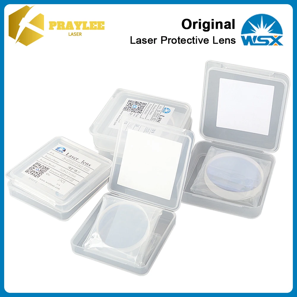

Original WSX Laser Protective Lens 18x2 20x2 27.9x4.1 37x7 Quartz Fused Silica for WSX Laser Cutting Head