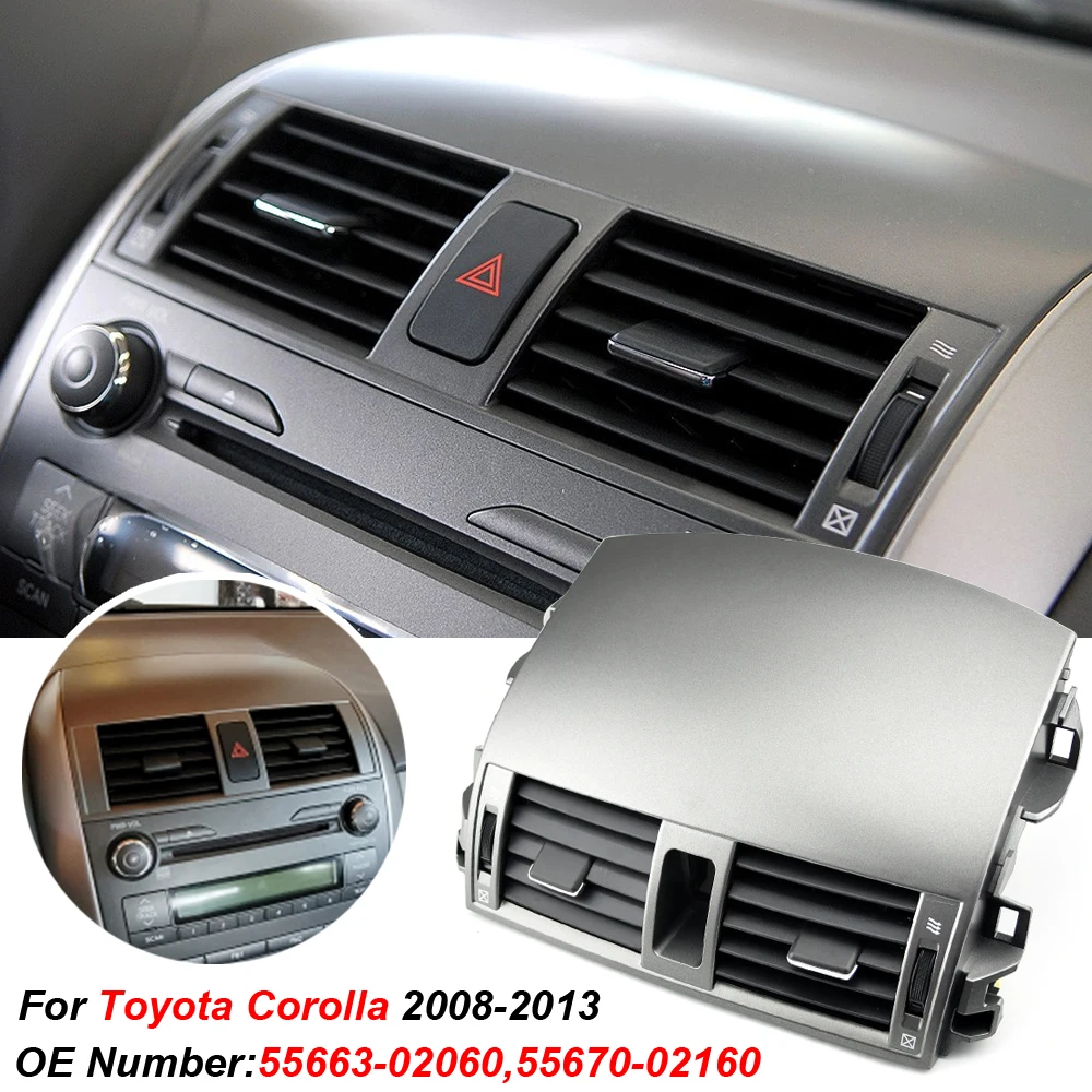 For Toyota Corolla 2008 2009 2010 2011 2012 2013 Center Outlet Air Cover Panel Accessories A/C Replacement Outlet Dash Vent