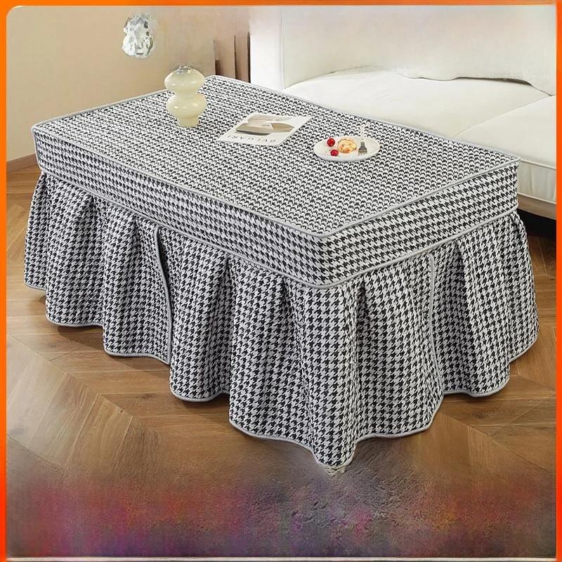 

Thiened Floing Rectangular Table Cover for Fire Pit Stove Home Heating Winter ential Dustproof Cover
