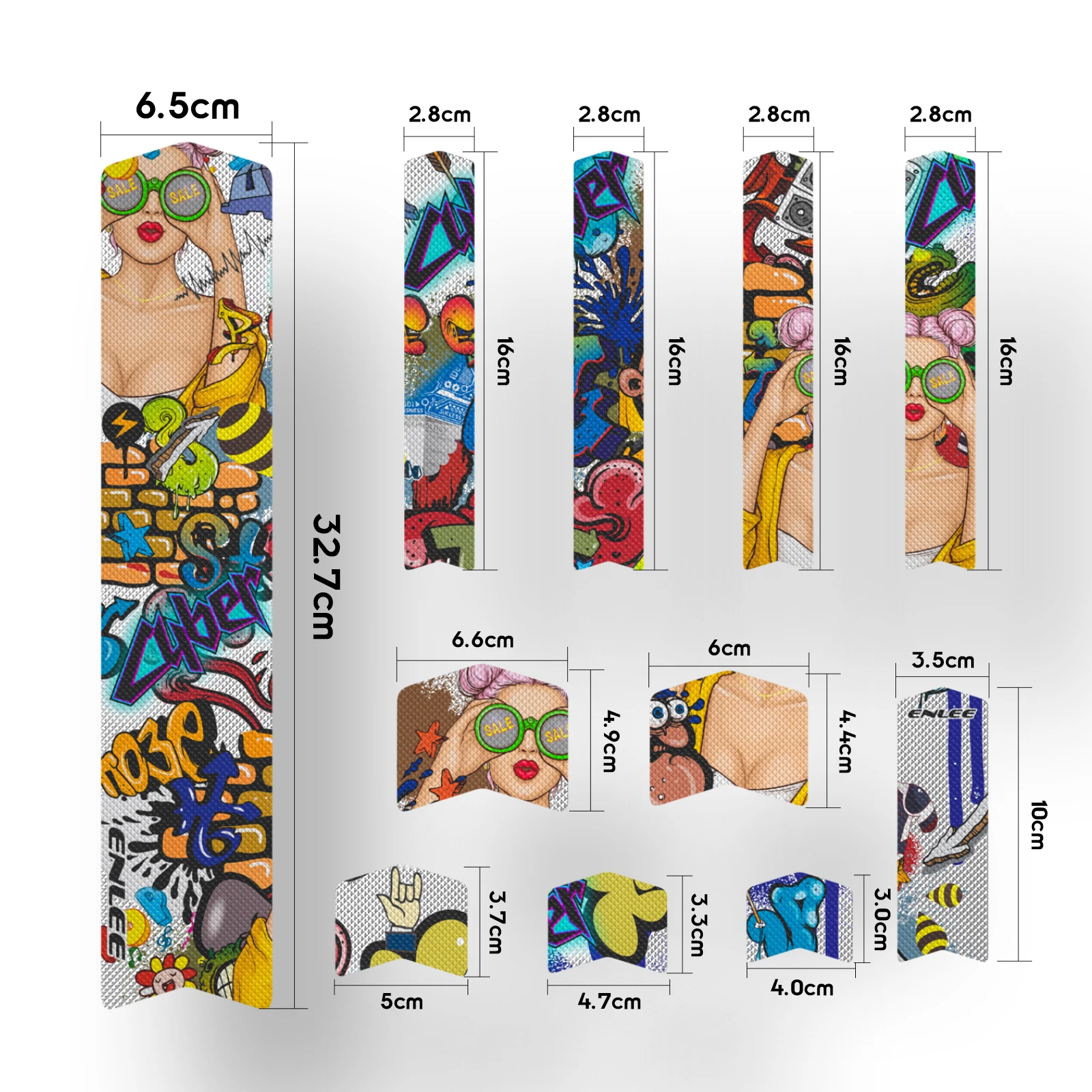 ENLEE Bike Protection Film Mountain Bike 3M Stickers Frame Color Change Stickers Road Cike Thickened PVC Full Car Film