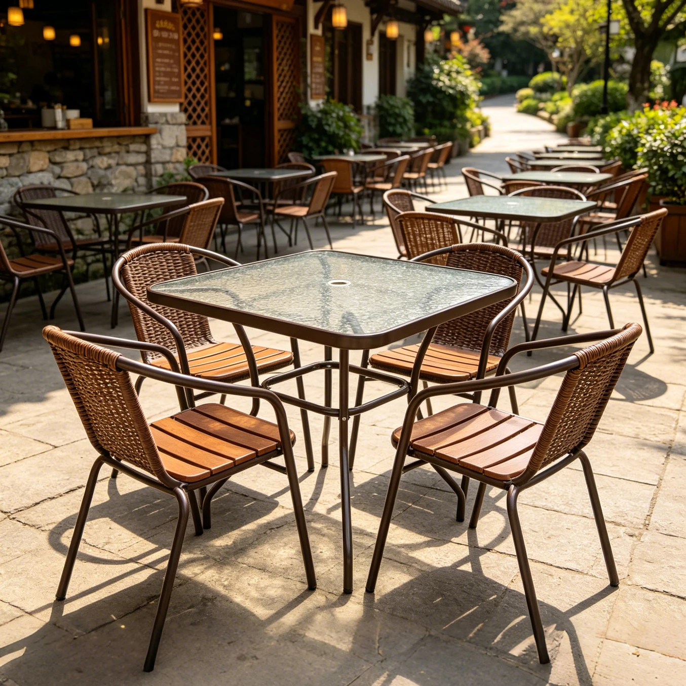 Outdoor Furniture Prices - Tavolo da pranzo moderno in metallo