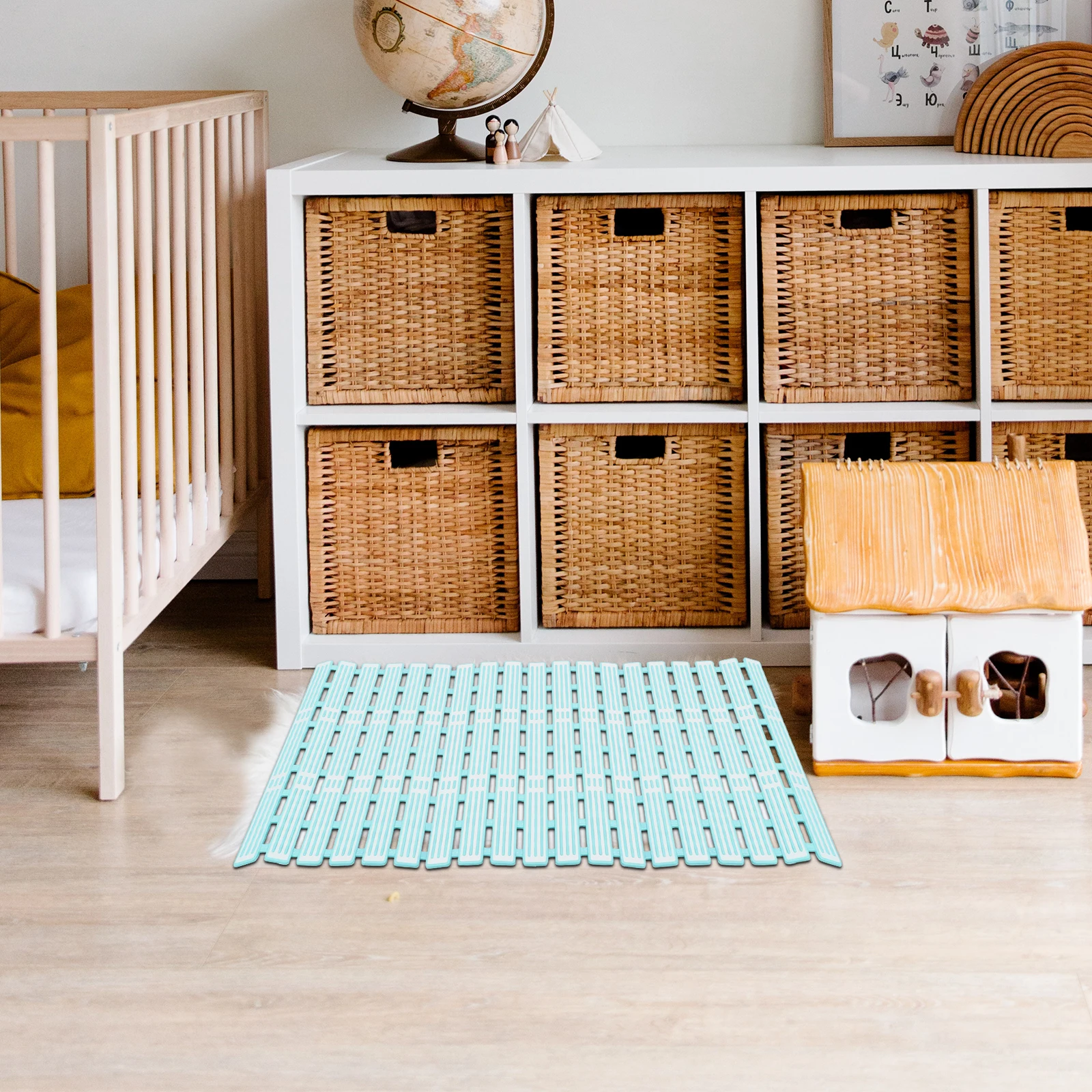 

Nonslip Bathroom Floor Mat Plastic Cuttable Shower Mat Non-Skid Foot Massage Pad for Bathtub Bathroom Safety Foot Pad