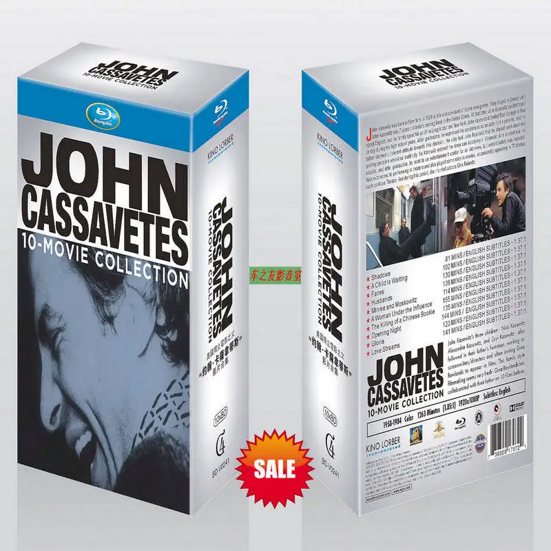 

Blu-ray Disc Collection of John Cassavetes Classic Films HD Box Set 10-Piece Collector's Edition for