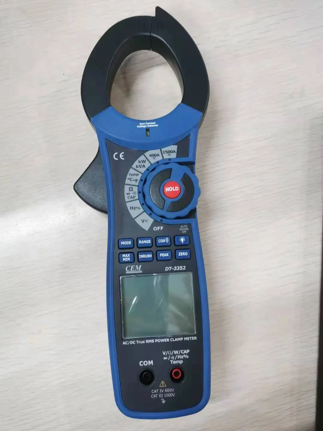 DT-3352 1500A Clamp Meter Multimeter AC/DC 900.0kW High Voltage with Inrush Current Function