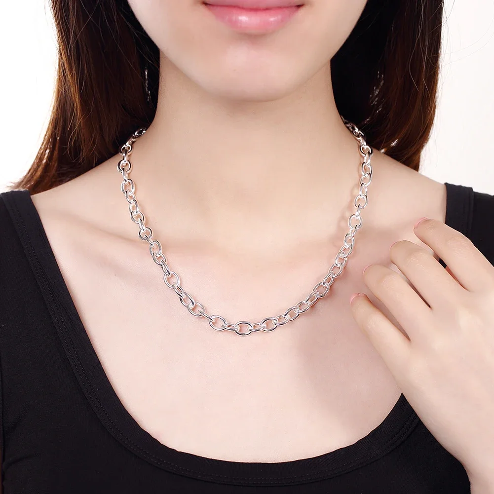 Heißer Hohe qualität 925 Sterling silber klassische halskette für frau männer mode charme kette luxus schmuck party Urlaub geschenke