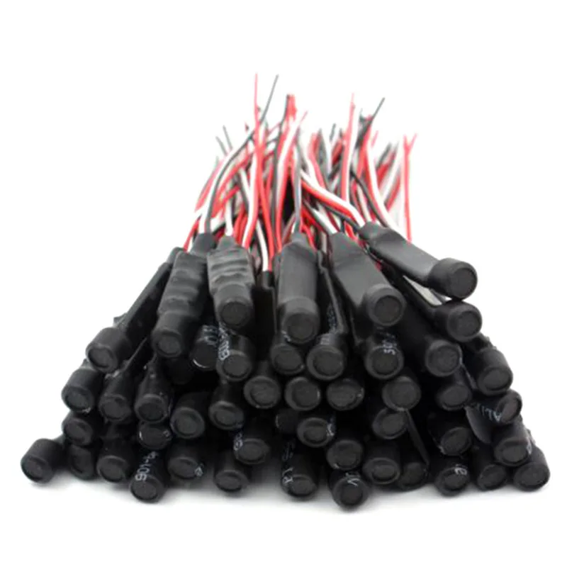 10 adet CCTV mikrofon Mini ses monitör ses cihazı 56db Tiny CCTV güvenlik kamera için yüksek duyarlı mikrofon DC6-12V