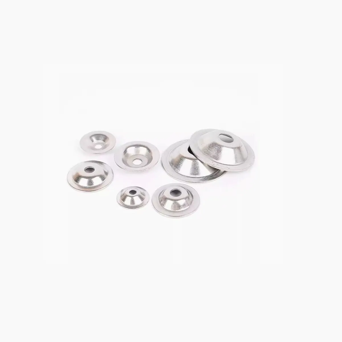 304 Stainless Steel Bowl Shaped Straw Hat Gasket Fish Eye Washer Horn Shaped Foot Cup Compatible with M3M4M5M6M8M10M12M14M16