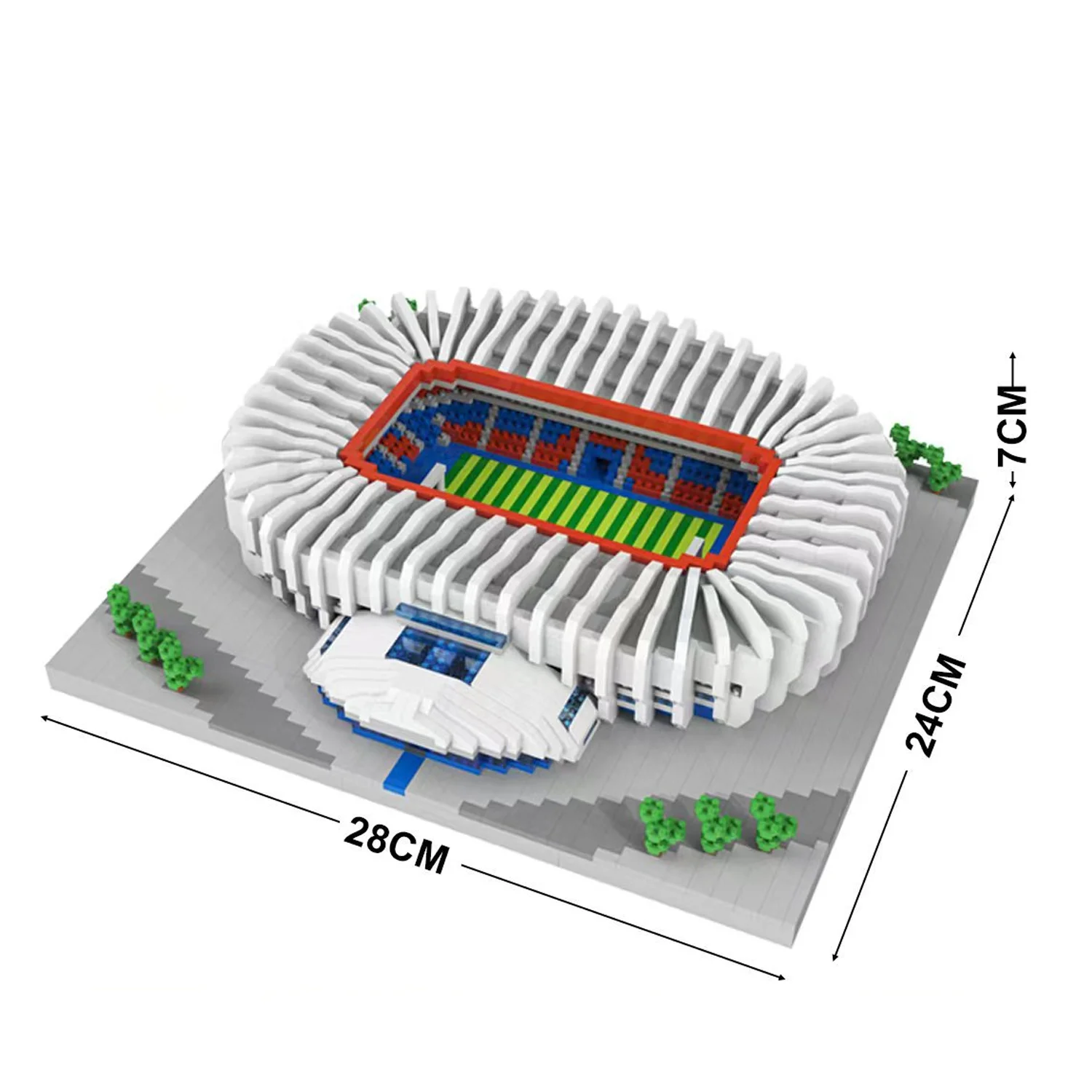 Signal Iduna Park voetbalstadion micro mini bouwstenenmodel, verbluffend bureau- en huisdecoratie-artikel voor verzameling en presentatie. - afbeelding 1