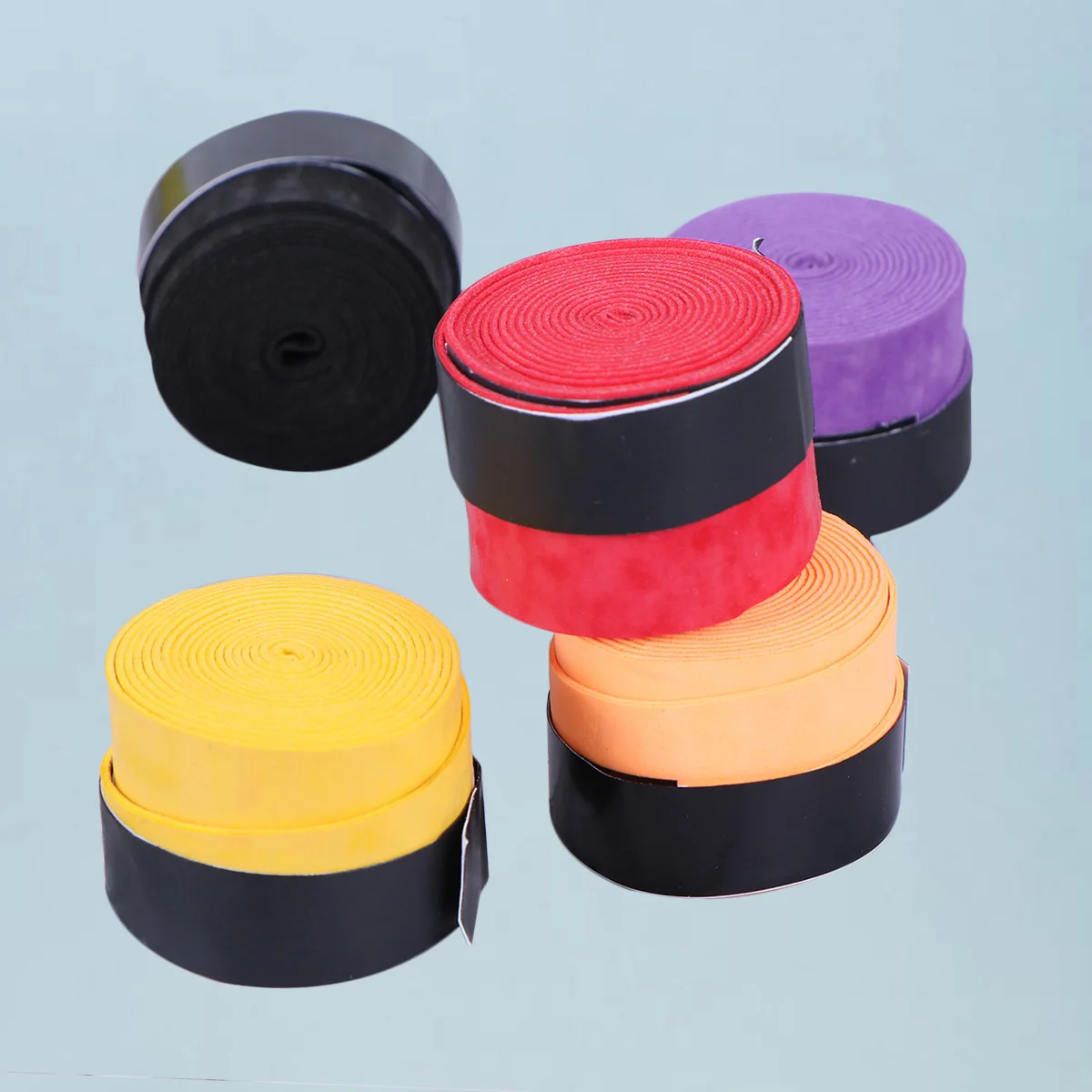 

5 Pcs Badminton Racket Glue PU Material Anti Strap Squash Band Sweaty Hands Tennis Grip Tape