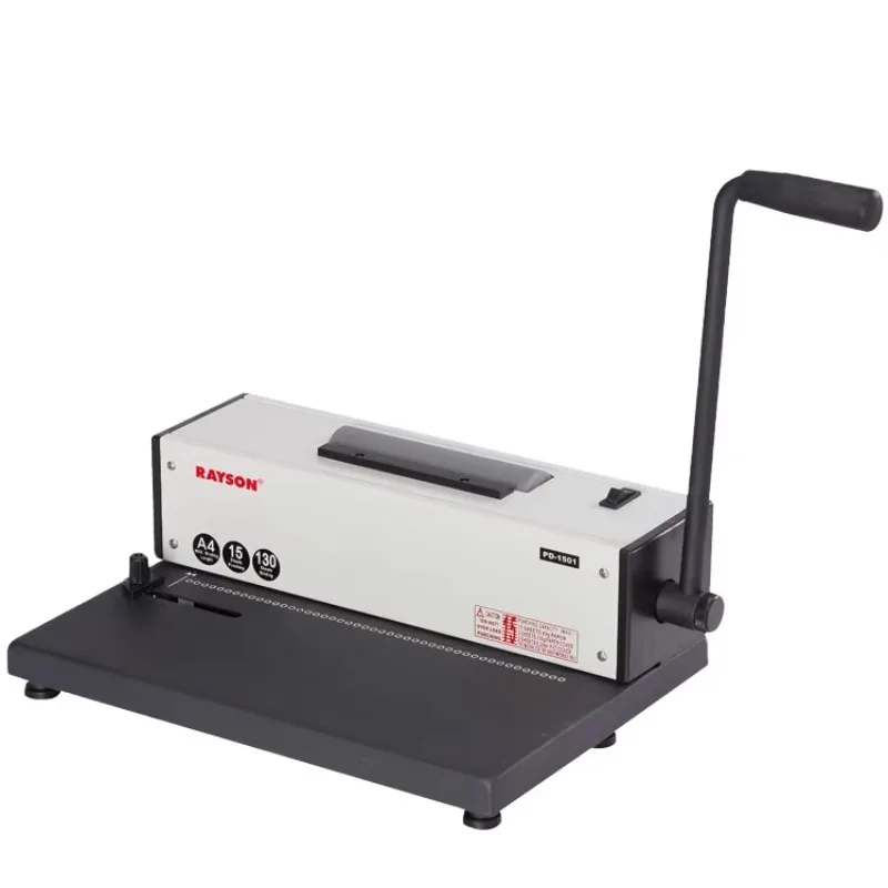 Coil binding machine, single coil binding machine with electric coil inserter