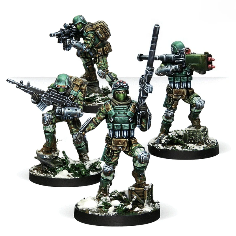 25mm Scale Resin Assembled Model Kit War Game Chess Sub Hardened Soldiers Fireteam Hobby Miniature Toys Unassembled Unpainted