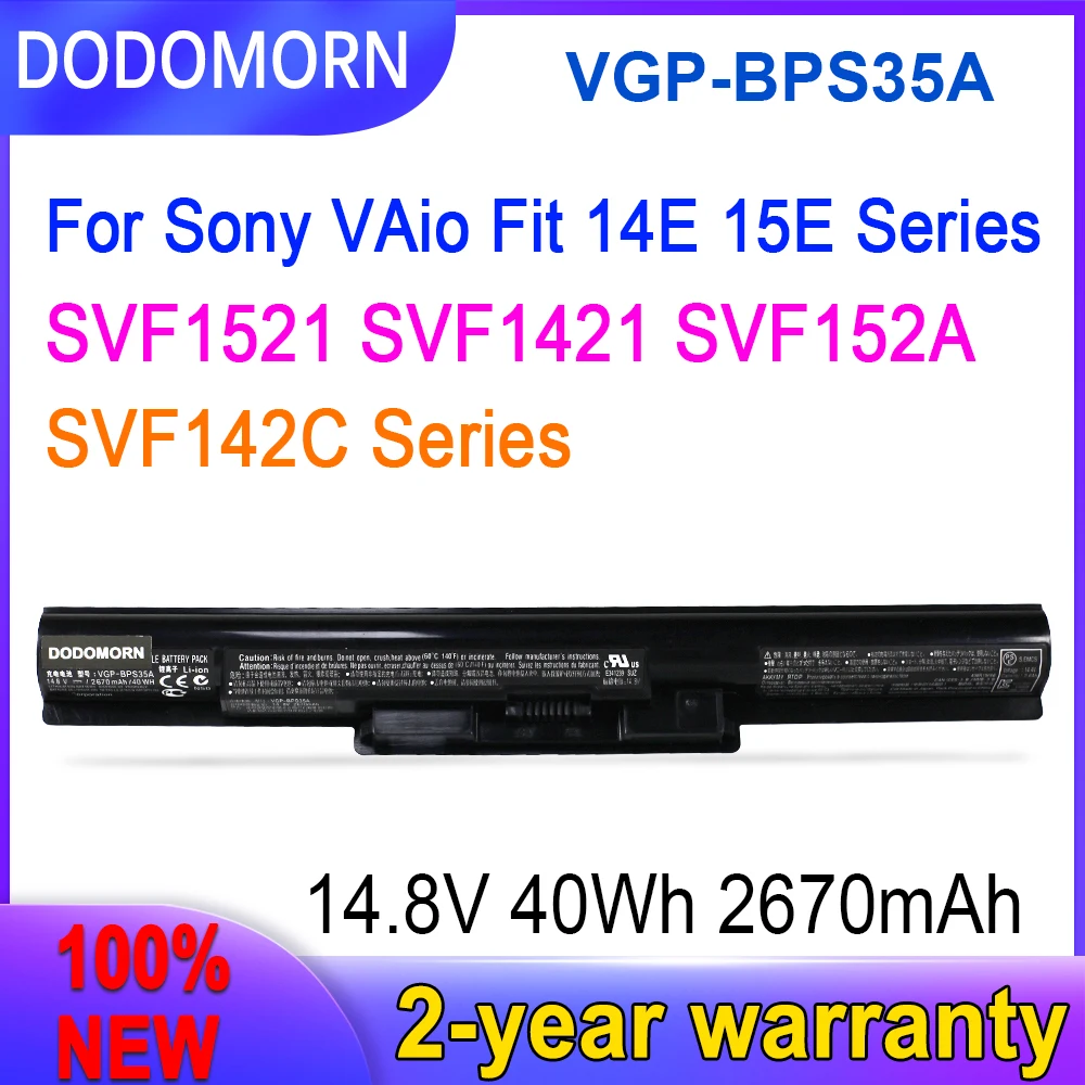 Nueva batería para ordenador portátil VGP-BPS35A para SONY VAIO Fit 14E Fit15E SVF14215SC SVF15217SC SVF15218SC reemplaza a VGP-BPS35 BPS35A