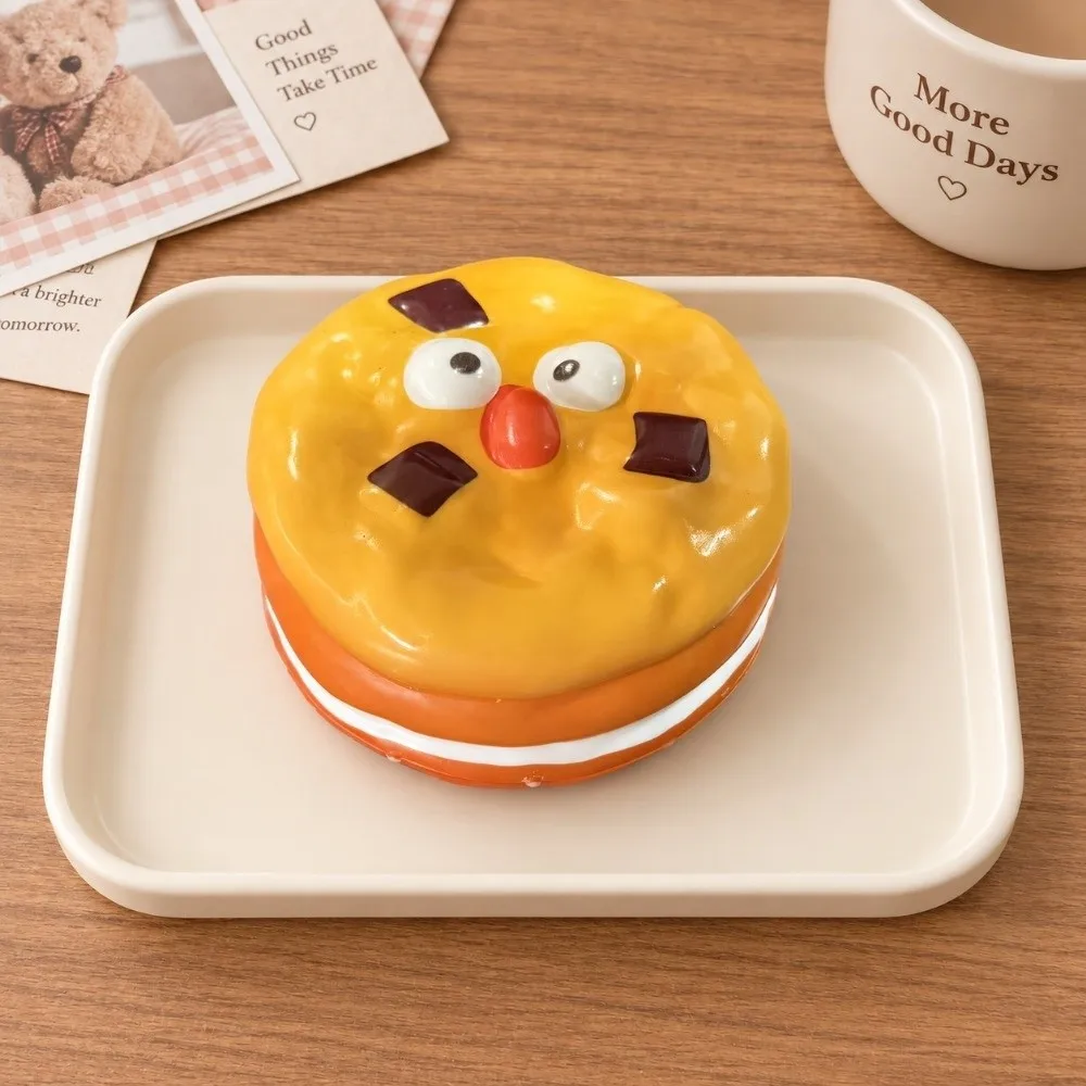New Jumbo Expression Squeeze Fidget Toy PU Macarons Slow-rebound Doll Funny Cookie Series Stress Relief Toy Children Gifts