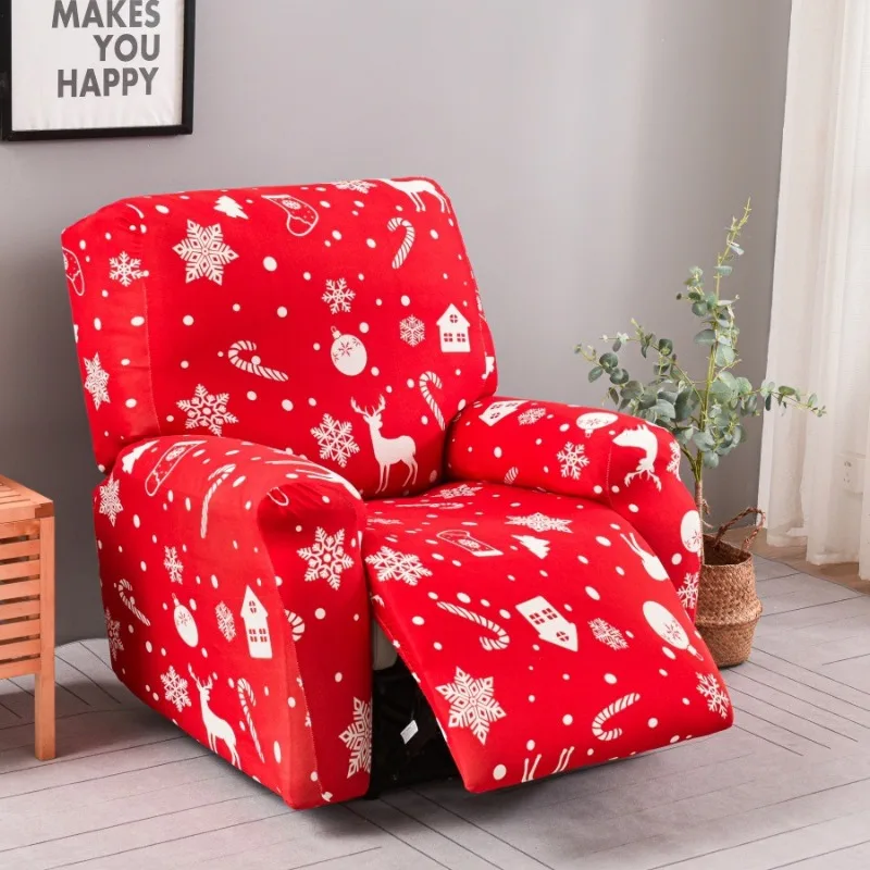 Christmas Relax Armchair Stretch Couch Cover Patterns Elastic Recliner Sofa Cover Slipcover Chair Sofa Protector For Living Room