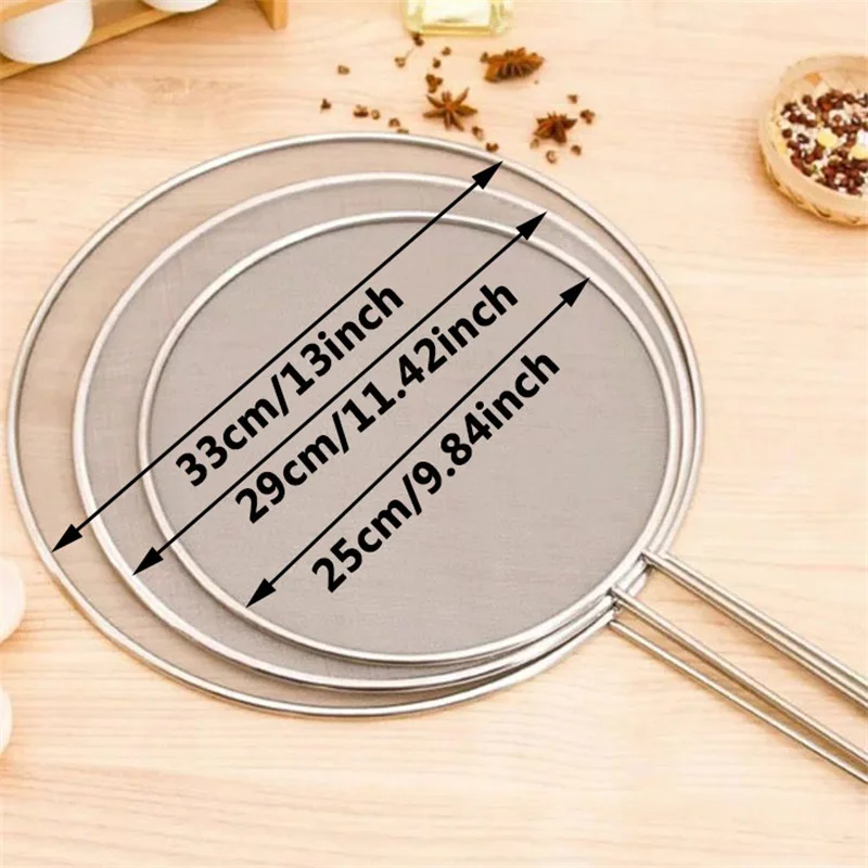 Stainless Steel Fine Mesh Strainers Kitchen Multi-functional Filter Spoon Oil Strainer Skimmer Flour Colander Sifter images - 6