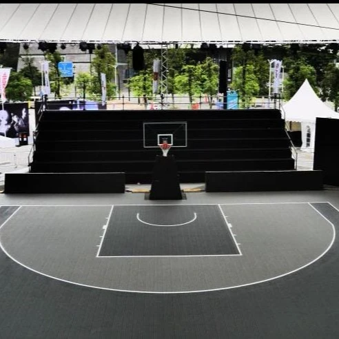 

Outdoor Sports Equipment Basketball Court Mini Half Basketball Court 35 Feetx36 Feet