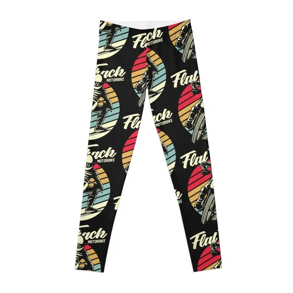 

Flat track - motorcycle, bike quote Leggings harem pants gym wear Clothing fitness Women's sports pants Womens Leggings