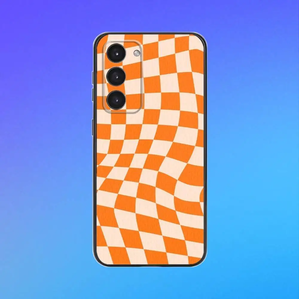 Custodia morbida per telefono The Art Checkerboard nera per Samsung Galaxy A73, A72, A71, A53, A52