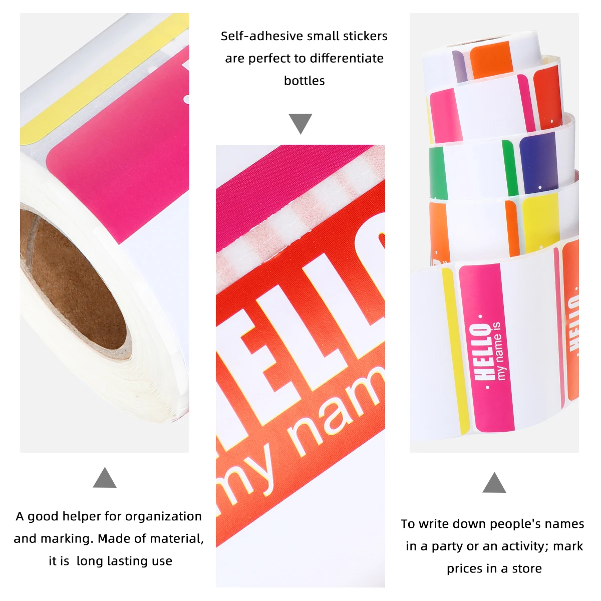 

Colorful Name Labels Price Tags for Office Classroom Organization Stickers Coding Marking Supplies Blank Sheets Differentiation