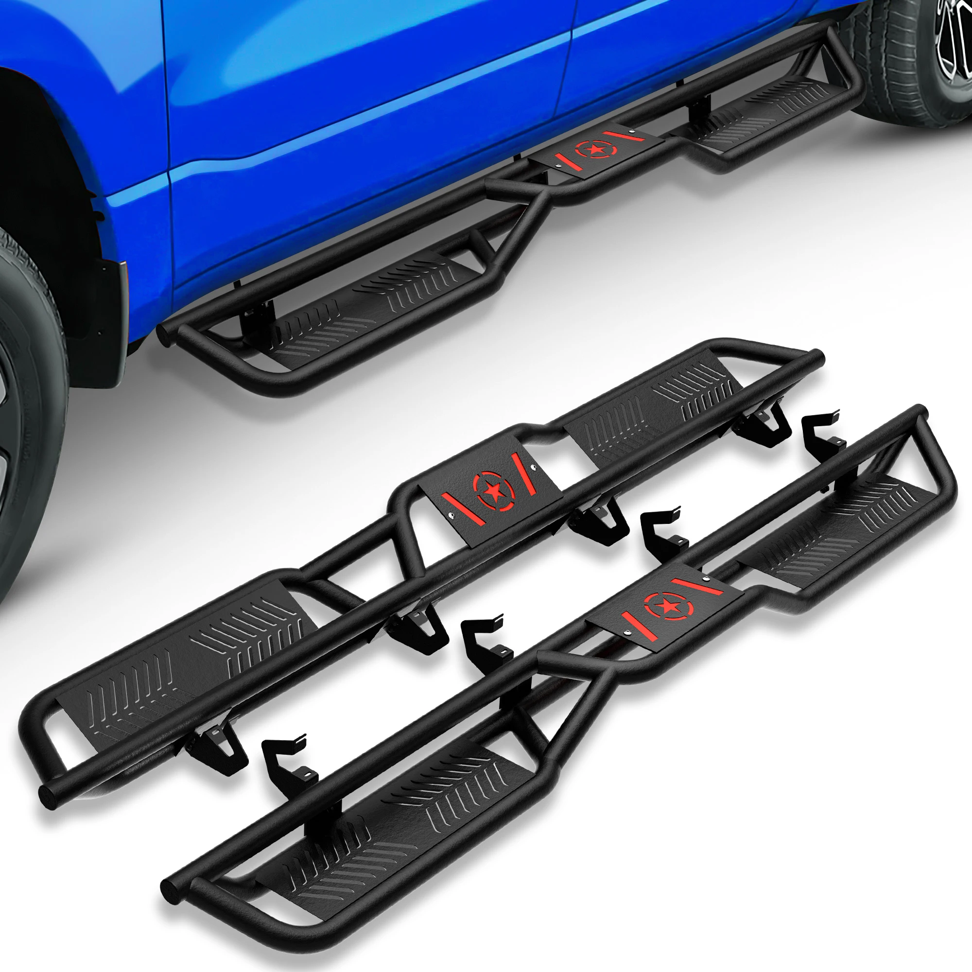 

Подножки для Chevy Silverado и GMC Sierra 1500, 2020-2025 Chevrolet Silverado/GMC Sierra 2500HD 3500HD Crew Cab 2019-2025 гг.