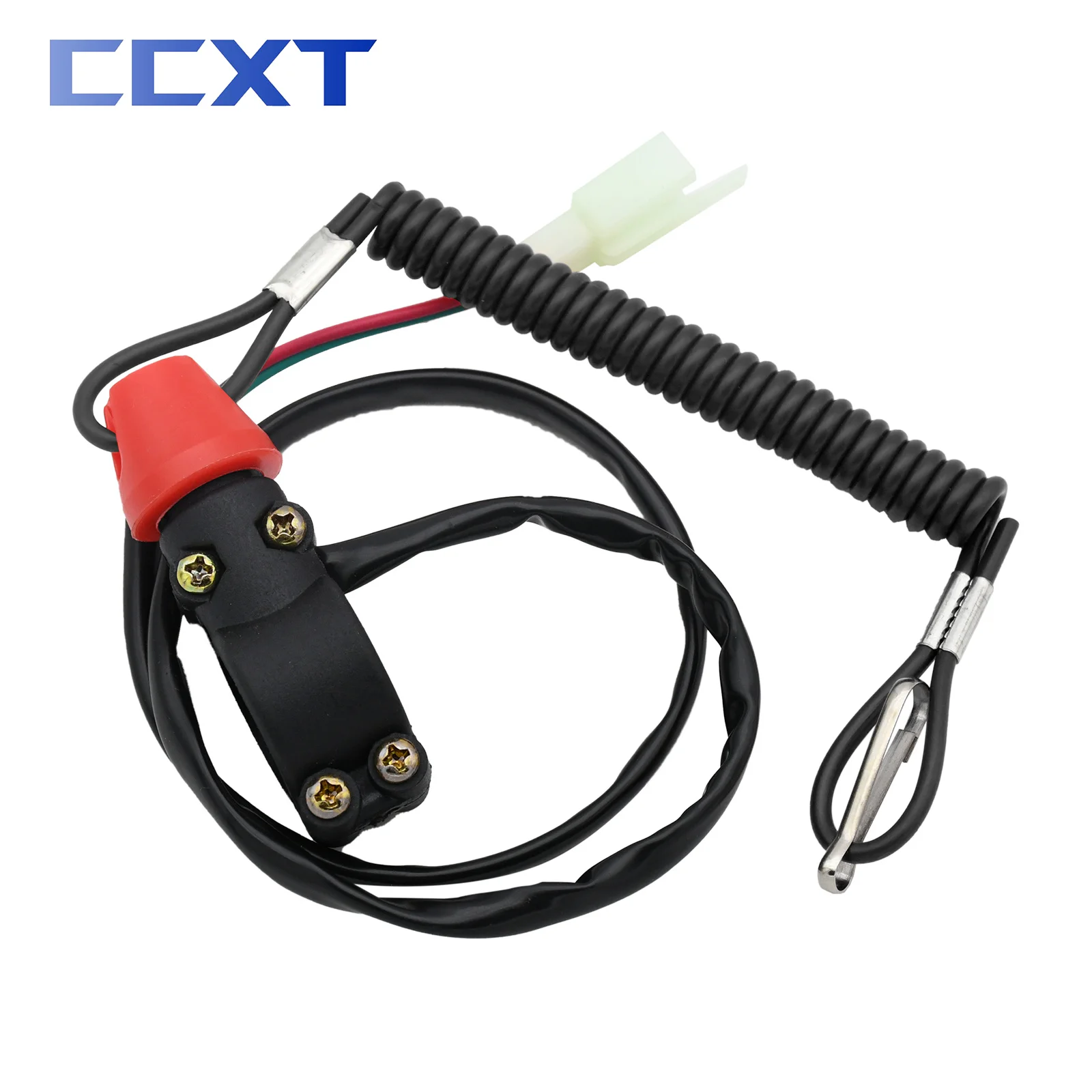 Motorcycle Kill Stop Switch & Safety Tether Cord For 22mm Handlebar Scooter ATV Quad Honda Yamaha Kawasaki Suzuki KTM Universal