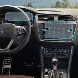 For Volkswagen Tiguan 2021 2022 Car Navigtion Dashboard  Tempered Glass LCD Screen Protective Film Interior Accessories Sticker