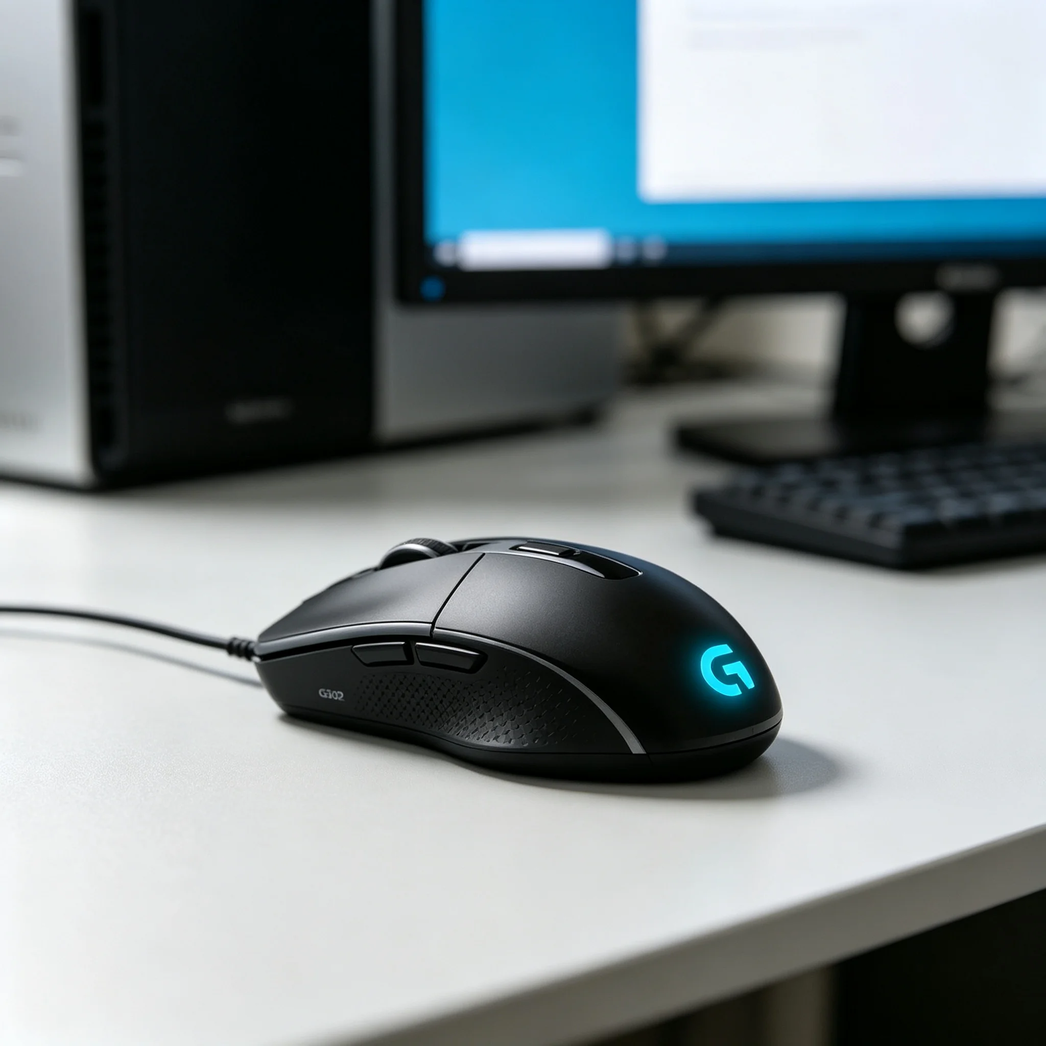 4. Logitech G302 Wired Gaming Mouse, RGB Illuminated G Logo, 6 Programmable Buttons Ergonomic Mouse for PC Game Office
