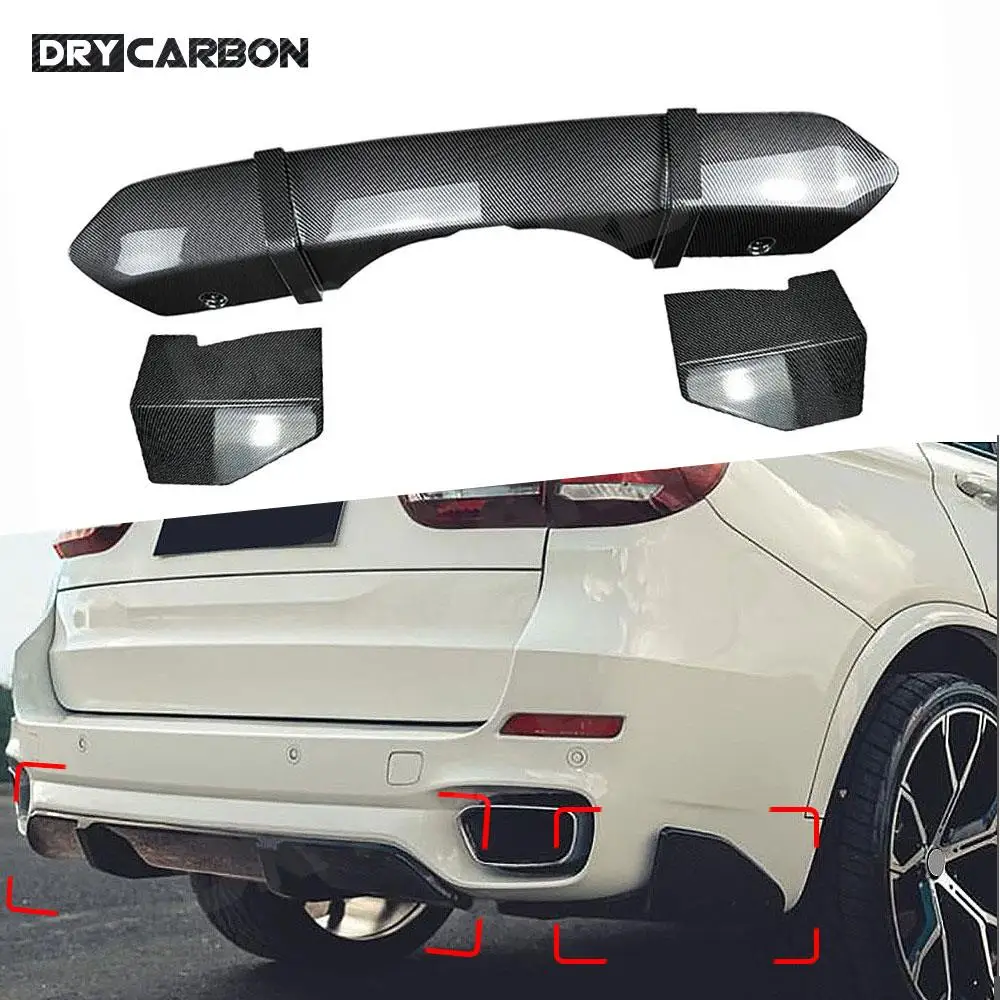 

MP Styling Bodykits Car Rear Bumper Diffuser Lip Side Spoiler Flaps Winglets Splitter for BMW X5 F15 M Sport 2014-2018 Accessory