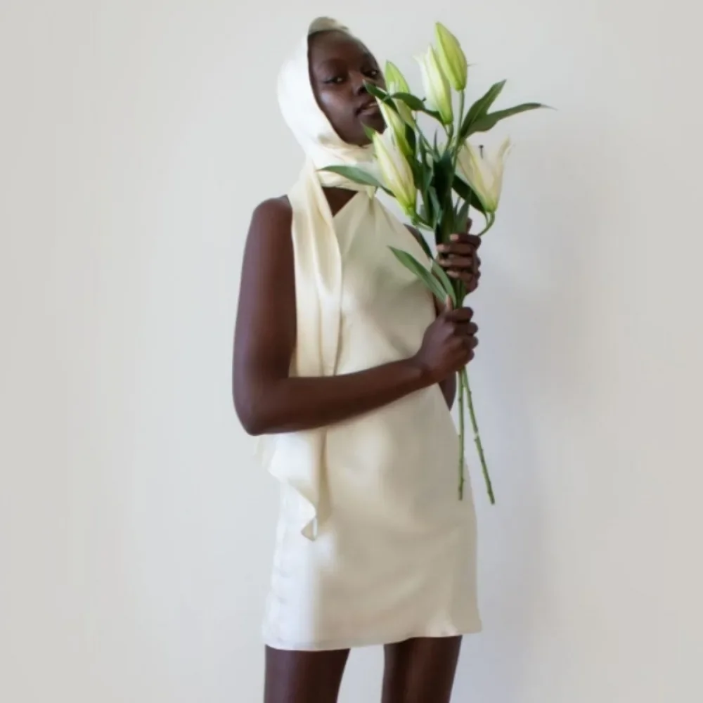 New Solid Backless Slimming Mini Sexy Dresses for Women Halter Sleeveless High Waist Temperament Satin Dress Female