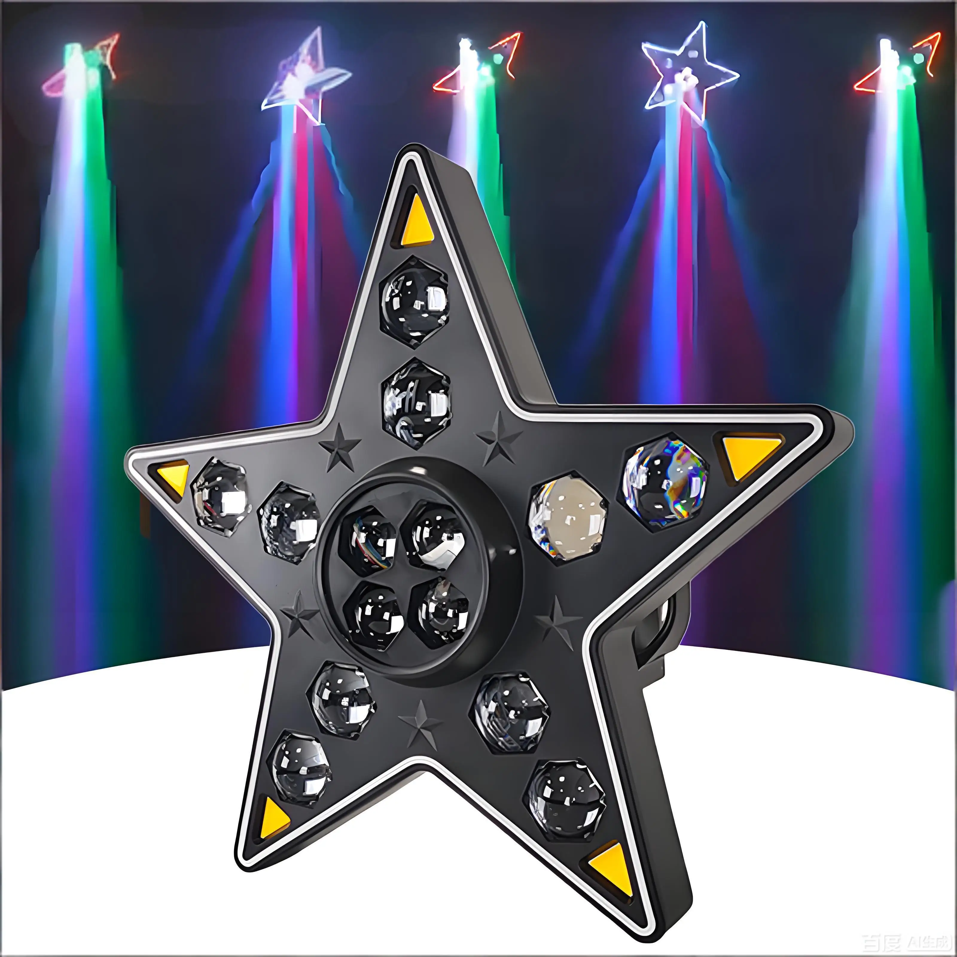 Rotating Five Star 3in1 RGBW DJ Effect Light Beam Bee Eye Strobe LED Strip Lamp for Wedding Party KTV Club Event