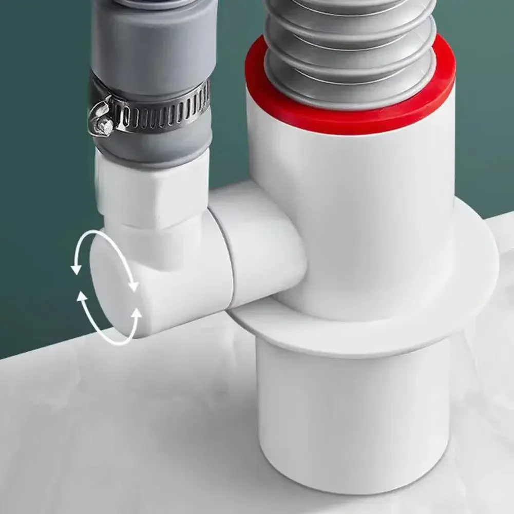 For 360° Rotatable Dual Seal Drainage Connector Three Pass Water Splitter For Washing Machines & Sinks