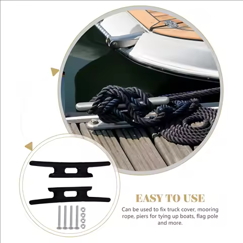 2Pcs Boat Cleat Premium Nylon Yacht Mooring Deck Fastener for Kayak Canoe Dock Rope Outdoor Garden Nylon Cleats