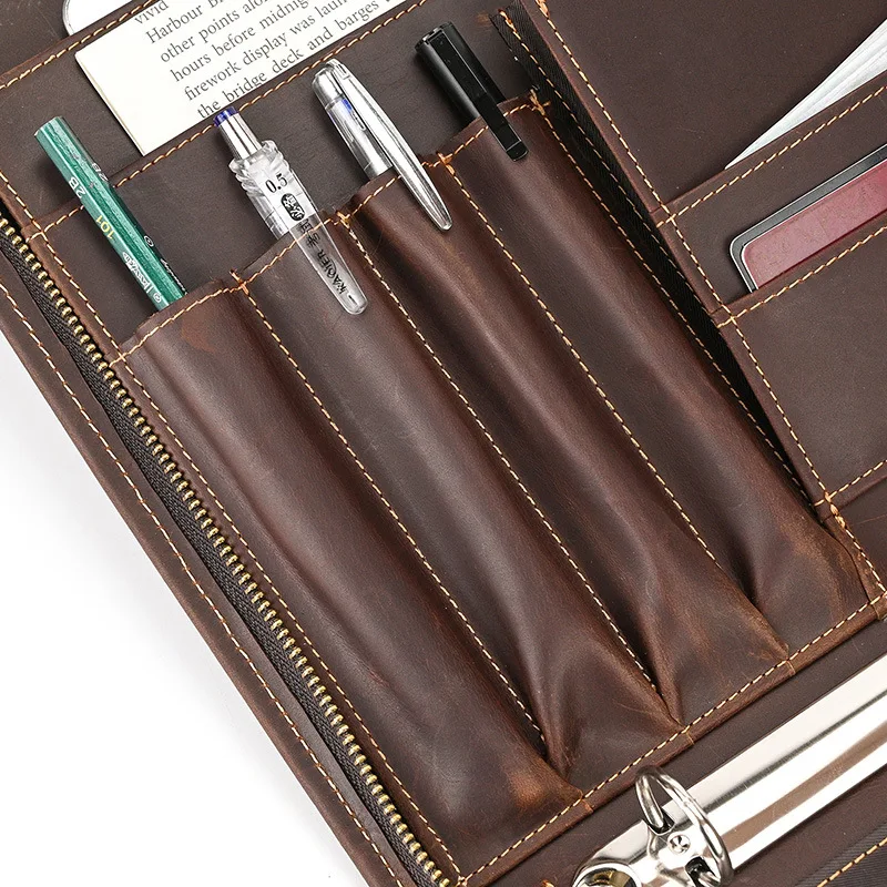 Valigette da uomo per pendolari Borsa semplice per il tempo libero Valigette di moda Borse in pelle multifunzionali Porte-documents MHGWB