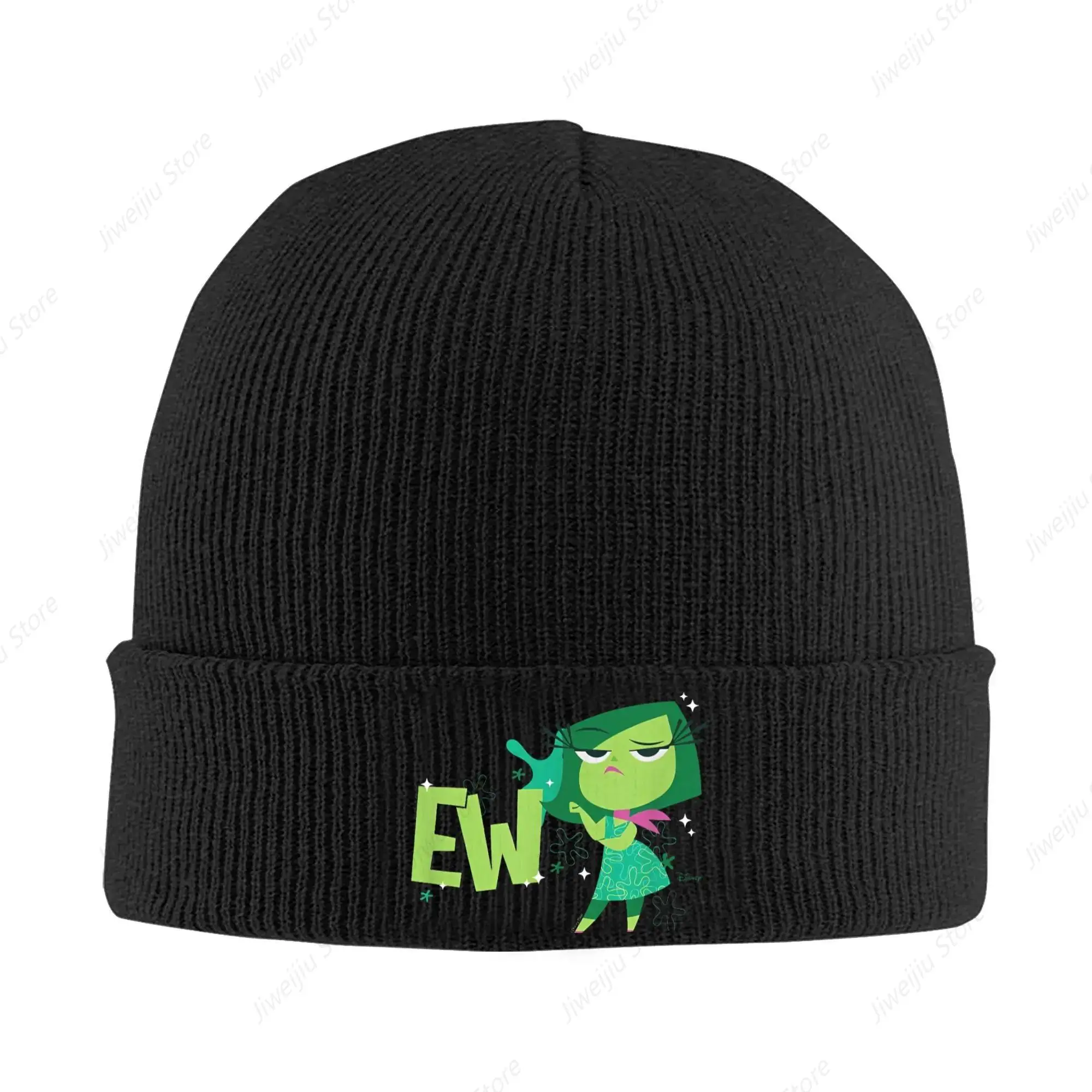 Inside Out 2 Disgust Emotion Character EW Knit Hat Beanie Autumn Winter Hats Warm Unisex Casual Cartoon Caps Men Women Birthday