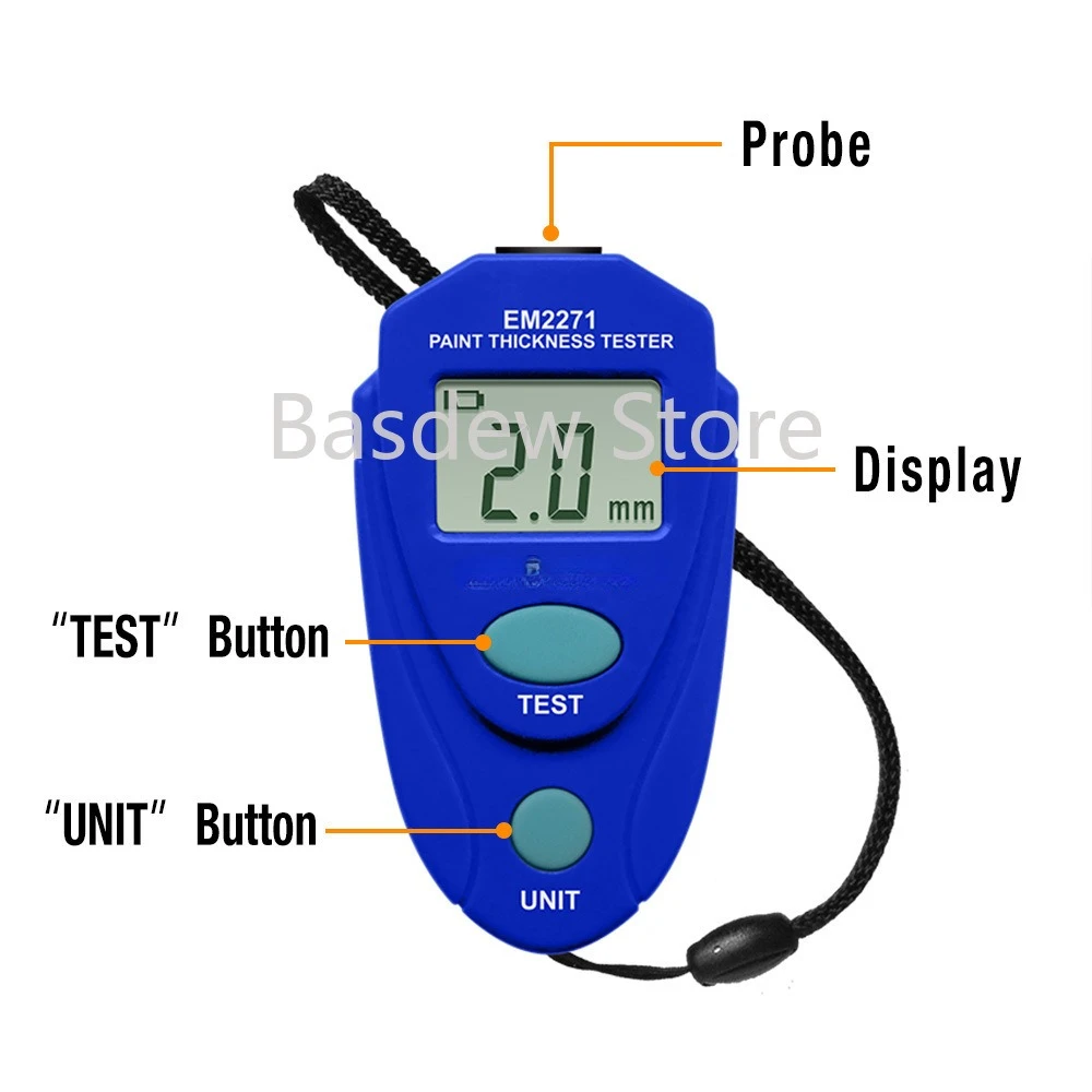 

Em2271 Thickness Gauge Coating Paint Film Coating Thickness Gauge Car Paint Detector Car Paint Thickness Measurement