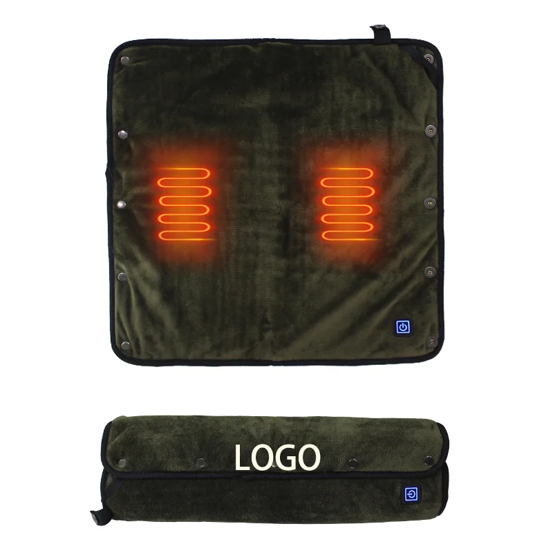 

Camping Fishing Office Chair Portable USB Rechargeable Heated Seat Cushion -